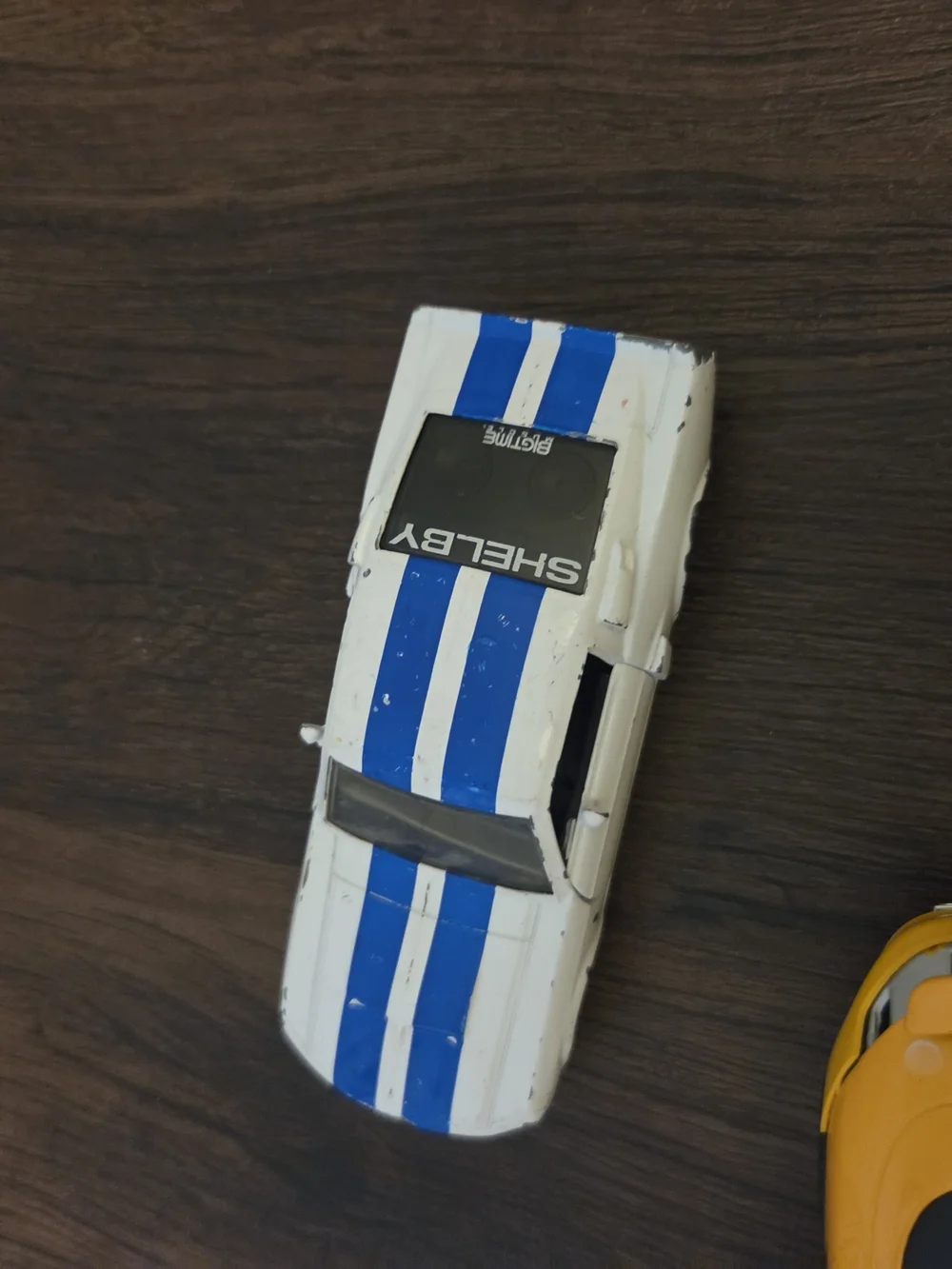 Selby White & Blue Die-Cast Model Car & Yellow Porshe Convertible